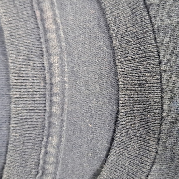 Y2k Moon Howling Wolf Nature Animal  Graphic blue & white Med art t-shirt - Picture 7 of 7